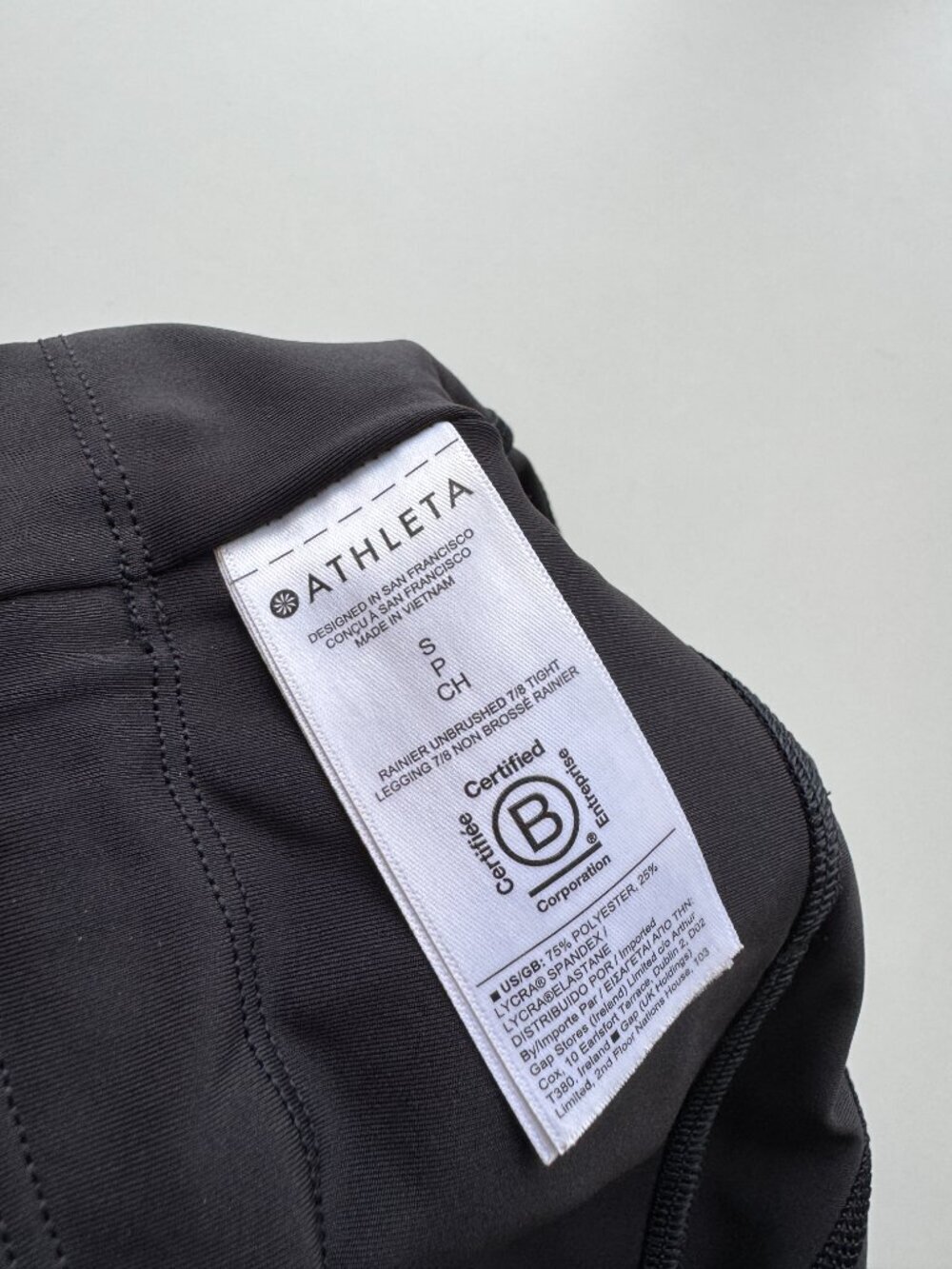 ATHLETA Rainier Unbrushed Black High Rise 7/8 Ankle Leggings, Size S - Picture 14 of 15